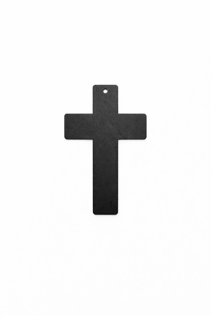 krzyż metalowy na ścianę czarny