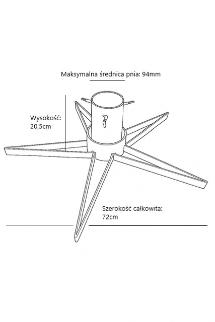 Stojak pod choinkę gwiazda rozmiar L