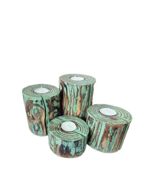 Świecznik drewniany