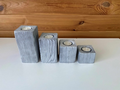 Świecznik drewniany