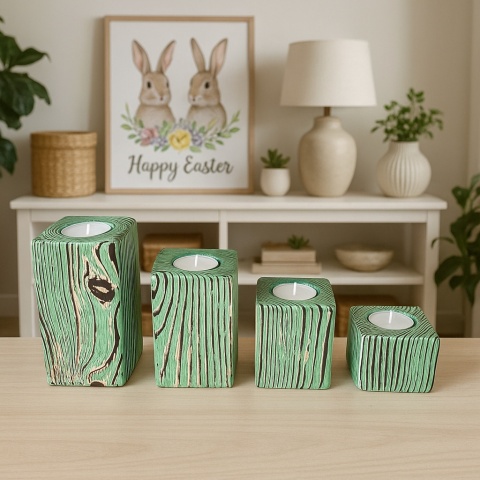 Świecznik drewniany