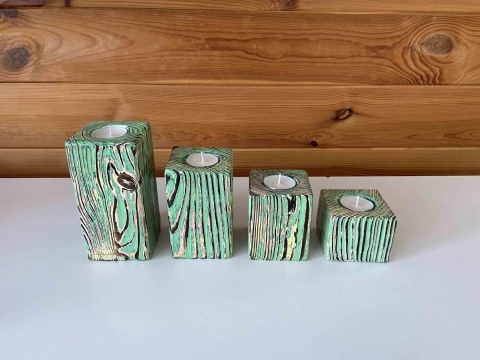 Świecznik drewniany