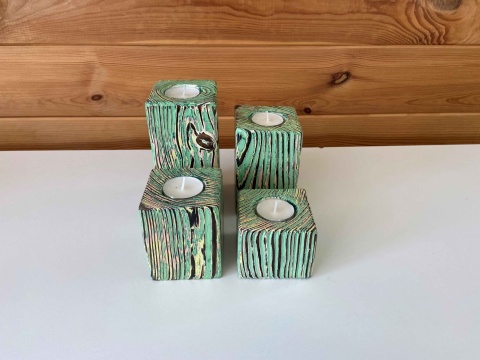 Świecznik drewniany