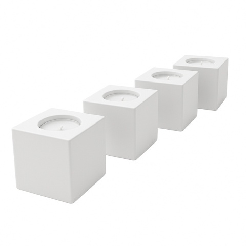 Świecznik kostki metalowe 4szt