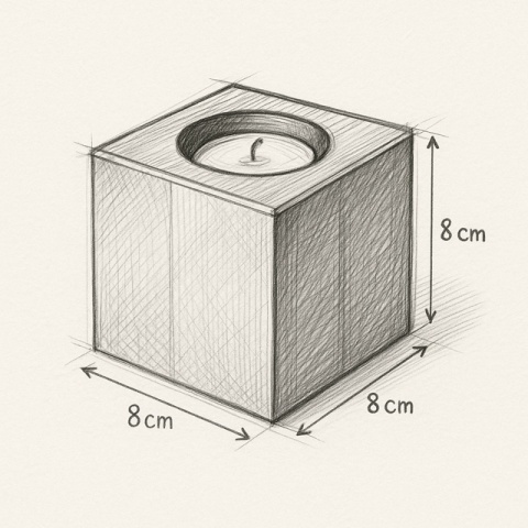 Świecznik kostki metalowe 4szt
