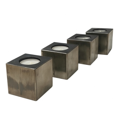 Świecznik kostki metalowe 4szt