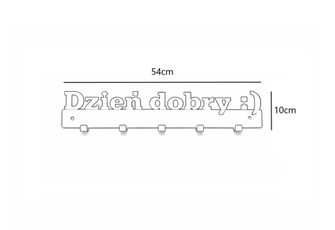 Wieszak na ubrania Dzień dobry 54cm