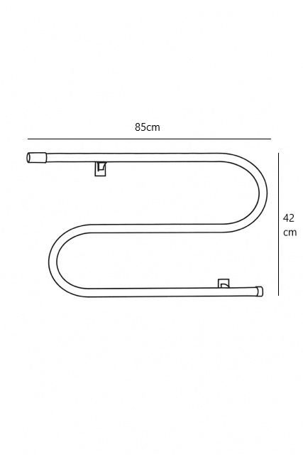 Wieszak na ręczniki ścienny S