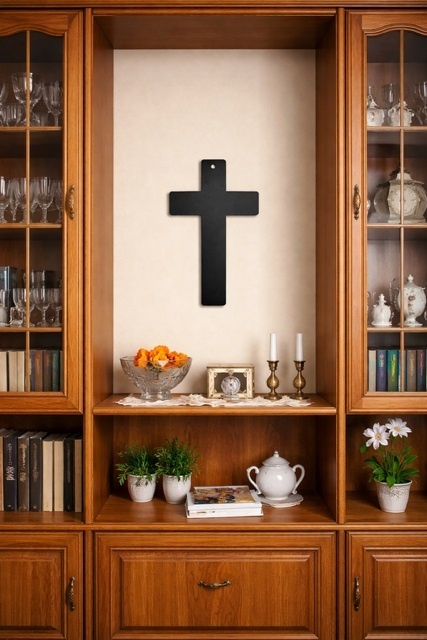 krzyż dekoracyjny 30 cm aranżacja religijna