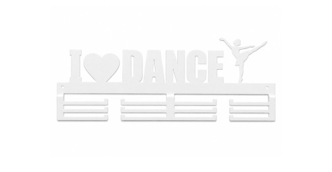 wieszak na medale dance biały