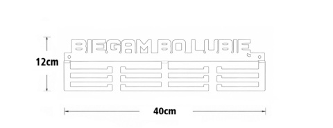 wymiary wieszaka na medale 40cm biegam bo lubię