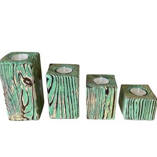 Świecznik drewniany na tealight, handmade