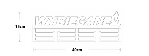 wymiary wieszak na medale metalowy wybiegane