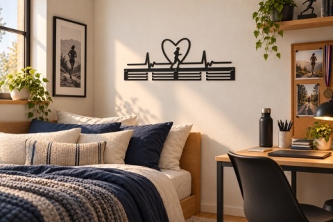 wieszak na medale 80 cm w pokoju mlodzieżowym dekoracja loft