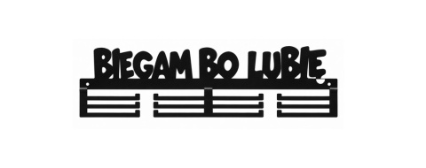 wieszak na medale czarny biegam bo lubię