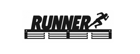 runner wieszak na medale czarny