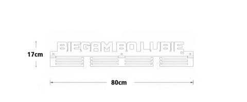 wieszak na medale 80 cm biegam bo lubię