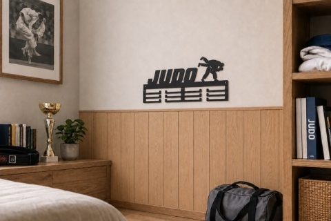 dekoracja metalowa na ścianę do pokoju młodzieżowego styl judo