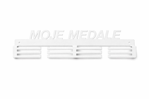 moje medale medalówka metalowy wieszak na medale biały