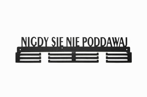 nigdy się nie poddawaj metalowy wieszak 62cm