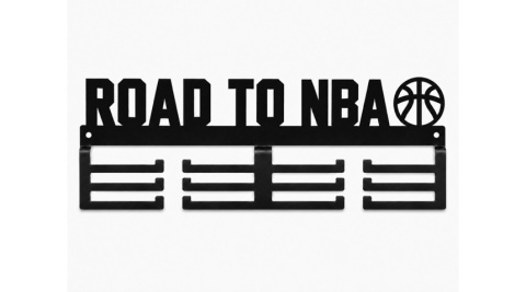 czarny wieszak na medale metalowy nba