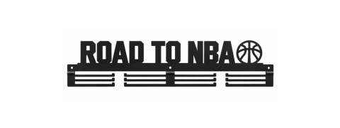 czarny wieszak na medale road to nba