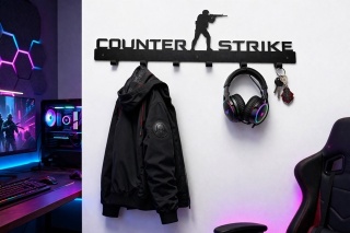 Wieszak na ubrania do przedpokoju metalowy Counter Strike 64cm