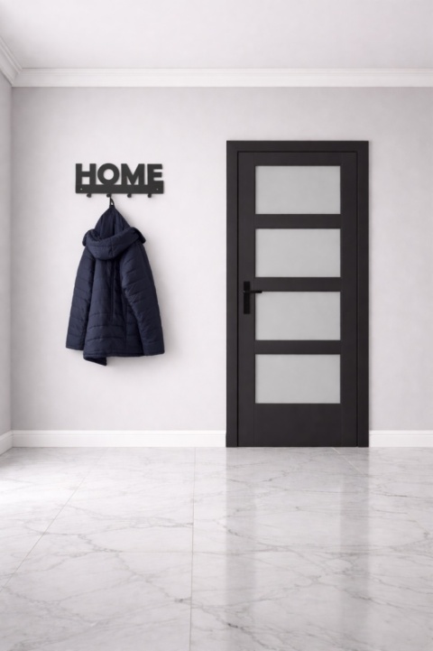 wieszak do domu home 44cm metalowy czarny