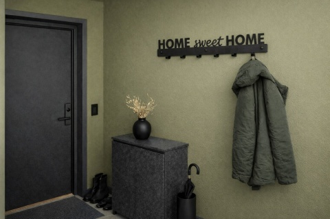 Home sweet home 64cm czarny wieszak