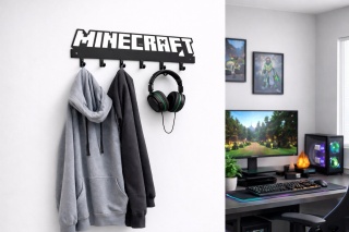 Wieszak na ubrania do przedpokoju metalowy Minecraft 64cm
